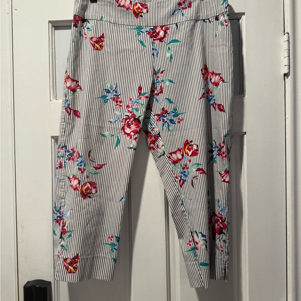 Zac & Rachel Floral Striped Trousers